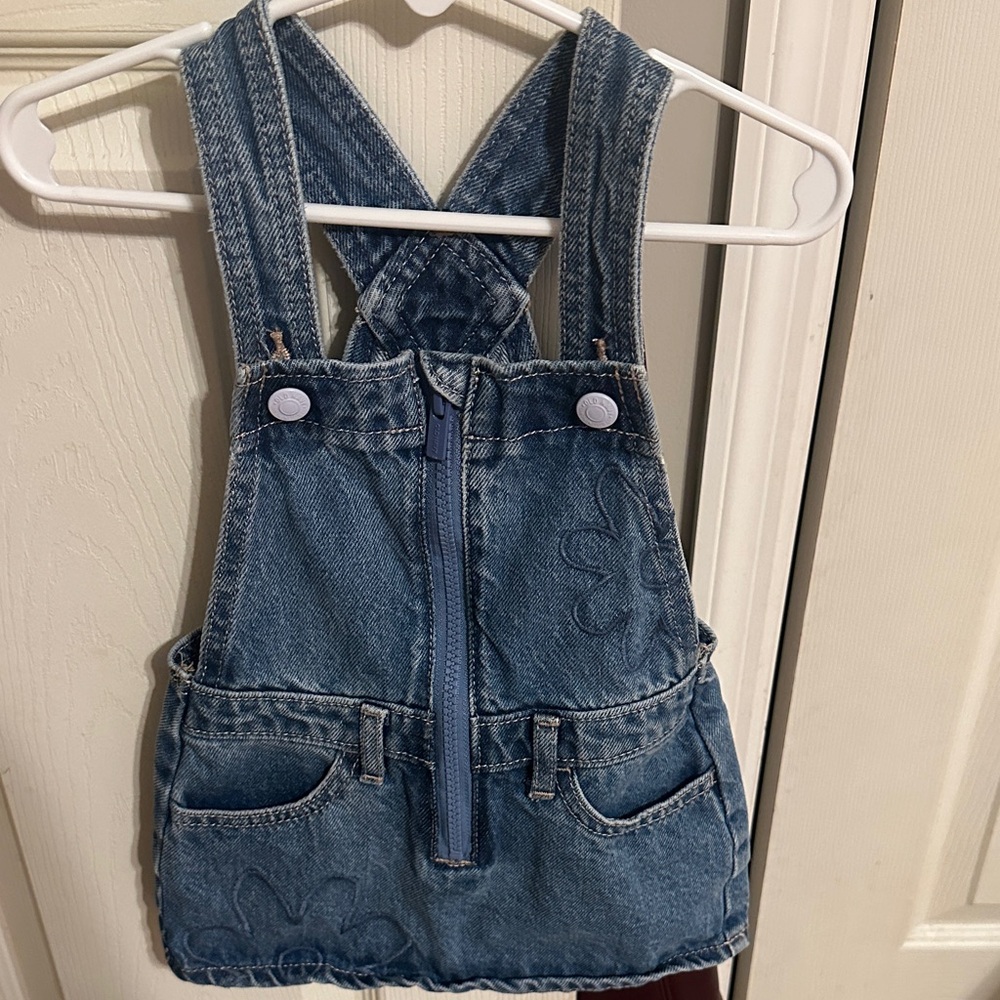 Old Navy Blue Denim Overall Skirt for Baby